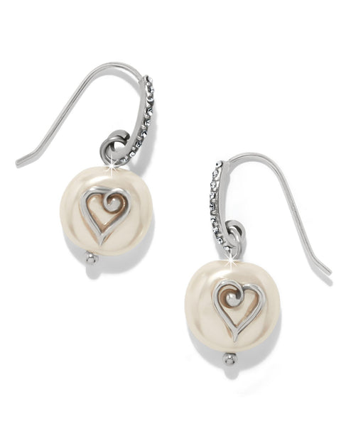 ONE HEART PEARL FRENCH WIRE EARRINGS BY BRIGHTON - Salty Lime Boutique