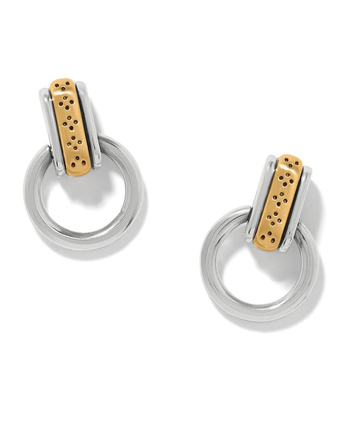 Brighton Mosaic Two Tone Mini Post Drop Earrings