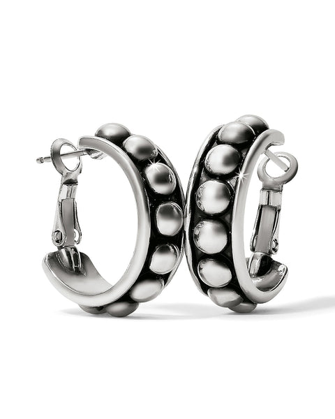 Brighton Pretty Tough Stud Medium Leverback Hoop Earrings
