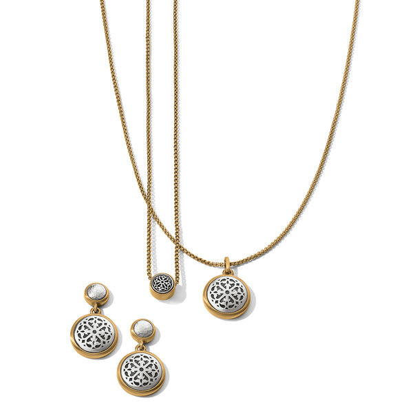 FERRARA TWO-TONE LUCE POST DROP EARRINGS- BRIGHTON