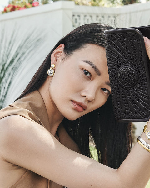 FERRARA TWO-TONE LUCE POST DROP EARRINGS- BRIGHTON
