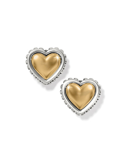 PRETTY TOUGH HEART PET TWO-TONE EARRINGS BY BRIGHTON - Salty Lime Boutique