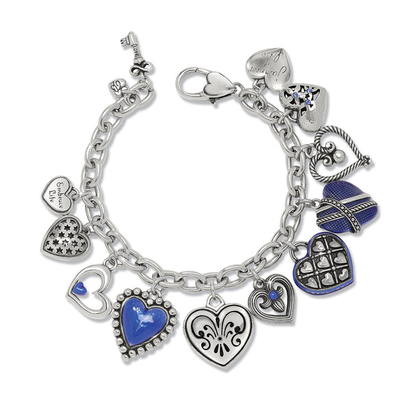 ONE HEART LINK CHARM BRACELET  - BRIGHTON
