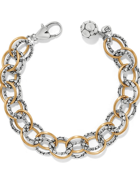 PEBBLE LINK TWO TONE BRACELET - BRIGHTON