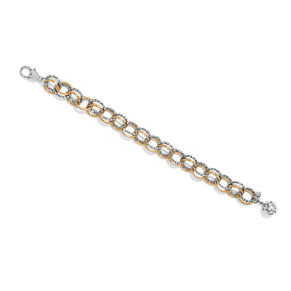PEBBLE LINK TWO TONE BRACELET - BRIGHTON
