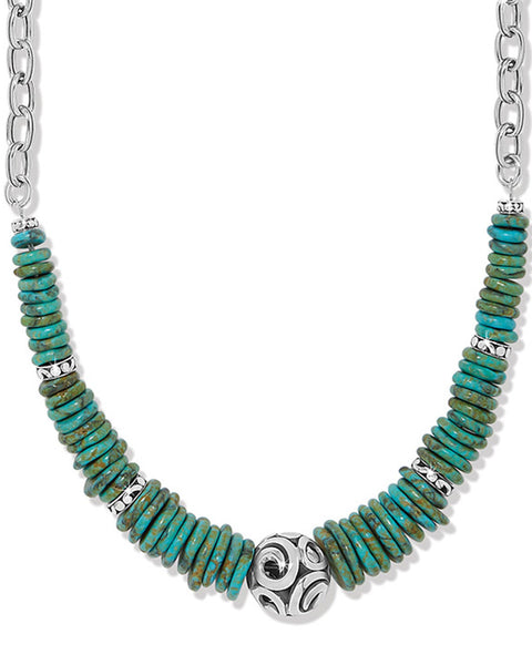 Brighton Contempo Sonora Verde Blue Disc Necklace