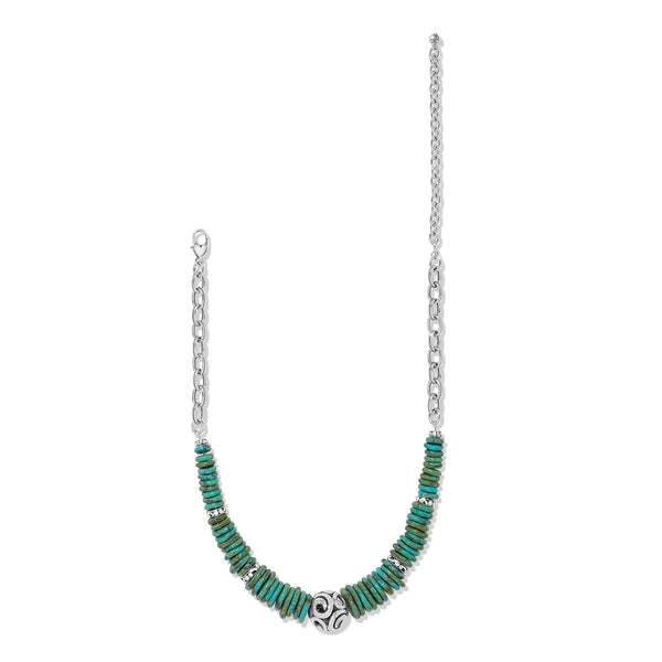 Brighton Contempo Sonora Verde Blue Disc Necklace