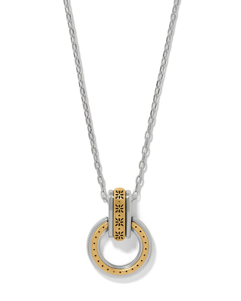 Brighton Mosaic Two Tone Link Ring Necklace