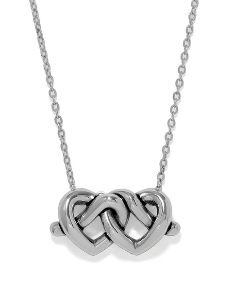 Brighton Interlok Linked Hearts Necklace