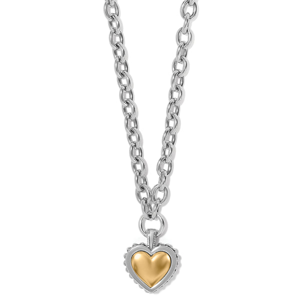 PRETTY TOUGH BOLD HEART NECKLACE - BRIGHTON