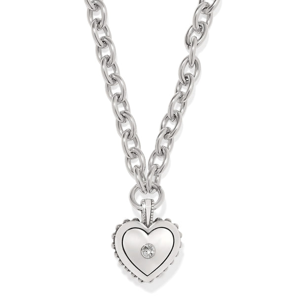 PRETTY TOUGH BOLD HEART NECKLACE - BRIGHTON