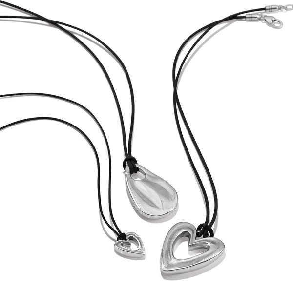 Brighton Cascade Open Heart Cord Necklace