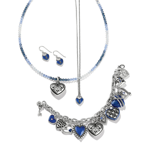 ONE HEART PADLOCK REVERSIBLE NECKLACE - BRIGHTON