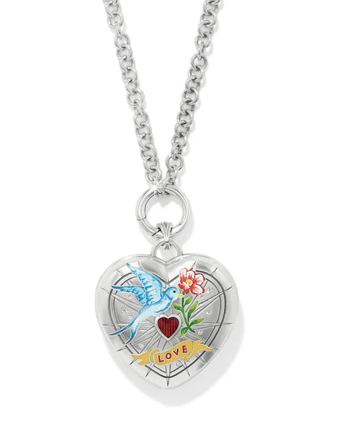 REVERIE BLUEBIRD LOCKET NECKLACE- BRIGHTON