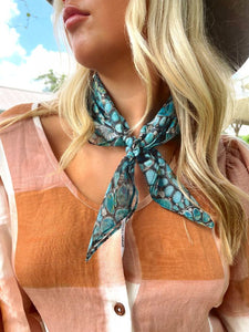 TURQUOISE MEDALLION BANDANA BY JUNK GYPSY