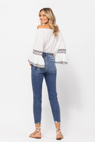HIGHWAIST RELAXED FIT JEAN BY JUDY BLUE - Salty Lime Boutique