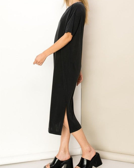 Shan Side Slit T-shirt Dress – CHANCE