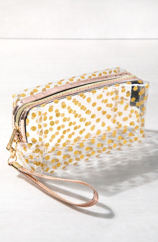 GLITTER POLKA DOT POUCH - 4 COLORS - Salty Lime Boutique