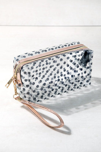 GLITTER POLKA DOT POUCH - 4 COLORS - Salty Lime Boutique