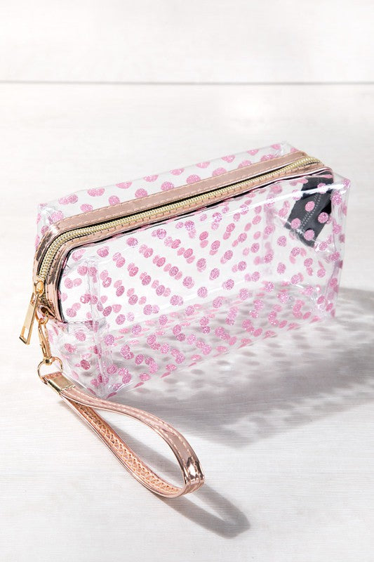GLITTER POLKA DOT POUCH - 4 COLORS - Salty Lime Boutique