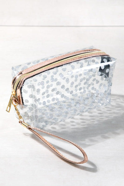 GLITTER POLKA DOT POUCH - 4 COLORS - Salty Lime Boutique