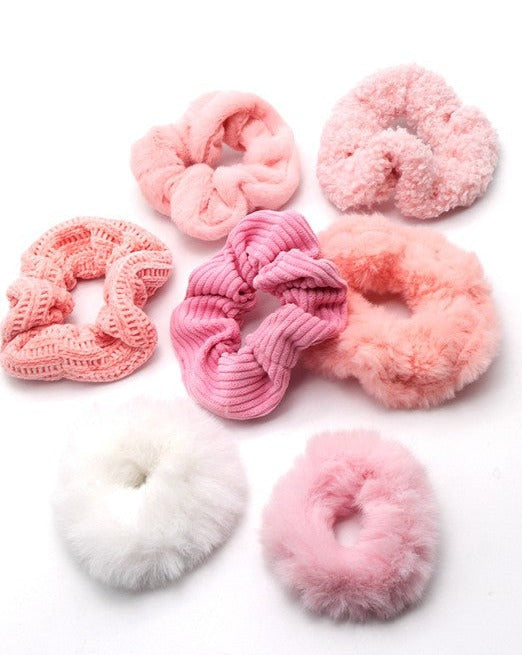 FIESTA SOFT HAIR SCRUNCHES - SET OF 7 - Salty Lime Boutique