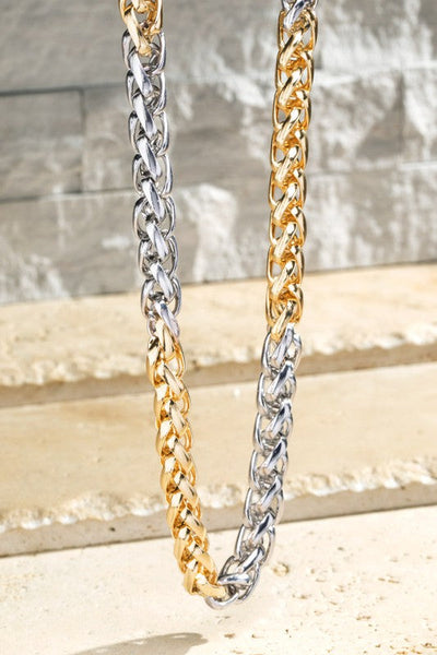 REMMY CHUNKY BRAIDED CHAIN NECKLACE - Salty Lime Boutique