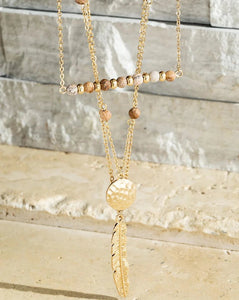 ELIZA MIX CHARM LAYERED NECKLACE - Salty Lime Boutique