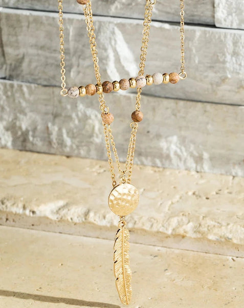 ELIZA MIX CHARM LAYERED NECKLACE - Salty Lime Boutique