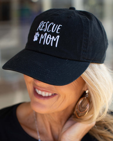 RESCUE MOM EMBROIDERED HAT