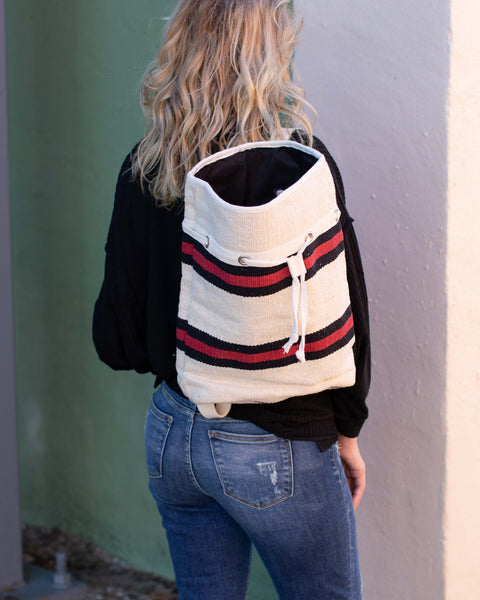 GRETCHEN CANVAS BACKPACK PURSE