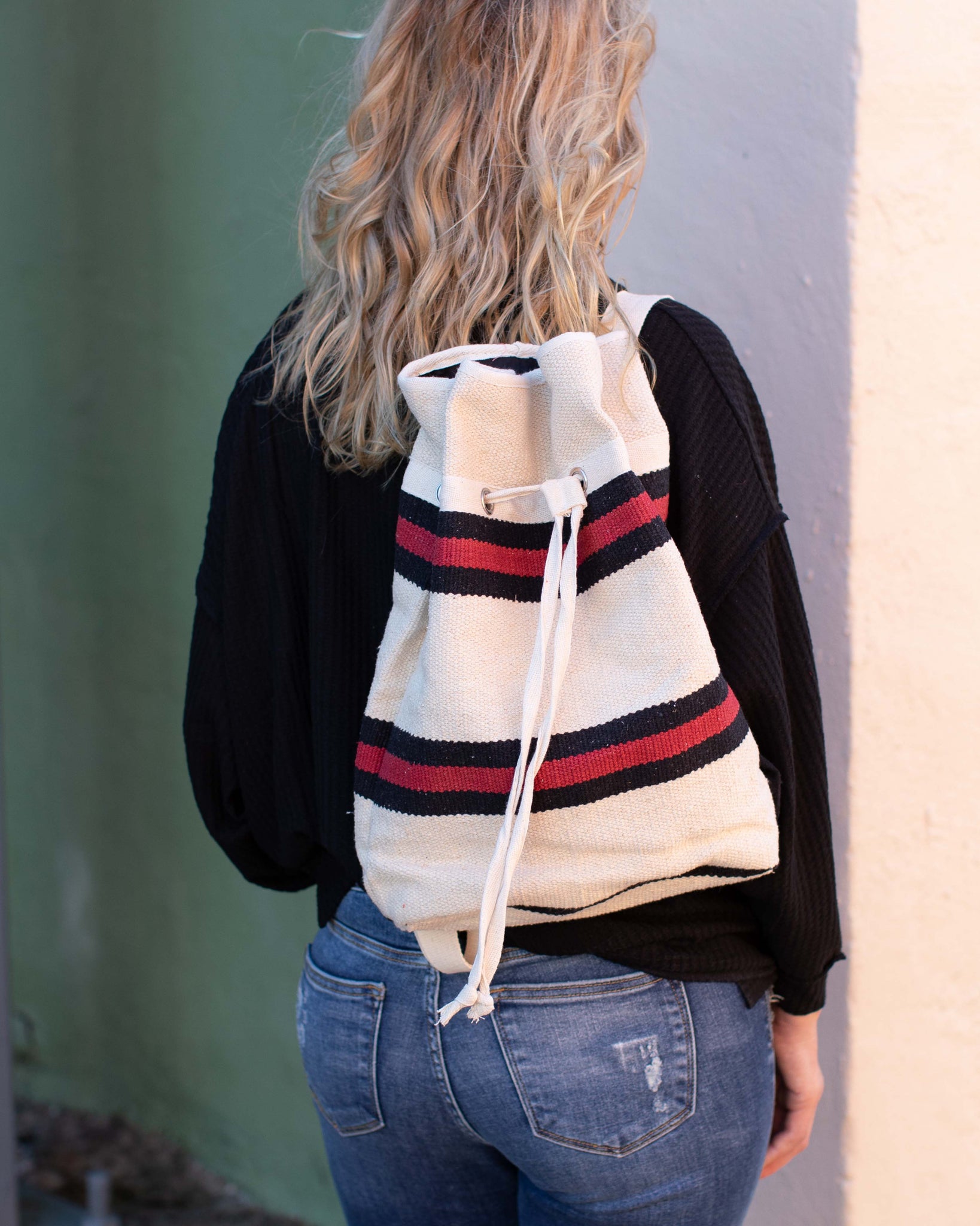 GRETCHEN CANVAS BACKPACK PURSE