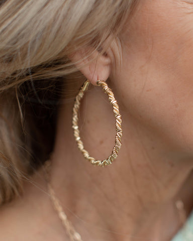 TWISTED WIRE HOOP EARRINGS - Salty Lime Boutique