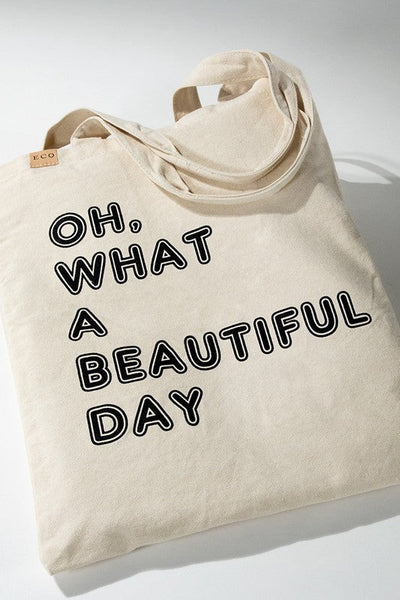 OH WHAT A BEAUTIFUL DAY CANVAS BAG - Salty Lime Boutique