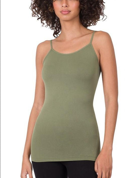 ADJUSTABLE SPAGHETT STRAP CAMI - 5 COLORS - Salty Lime Boutique